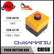 PUSH BUTTON SWITCH BOX RED 1NO, 1NO1NC CHIKAMATSU 22MM
