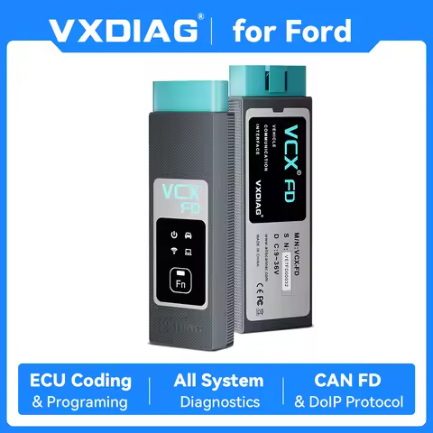 VXDIAG VCX FD for Ford Diagnostic Tool OBD2 Scanner for Mazda CANFD DoIP ECU Coding J2534 Programmin
