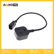 AumoPro 0.3/0.6M IEC320 C14 To UK BS1363A Outlet SocketIEC C14 Male Plug To UK 3Pin Female Socket Po