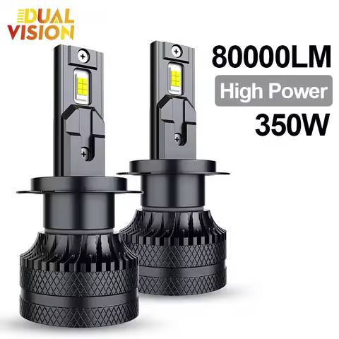 Dualvision Car LED Headlight H7 LED H4 H1 H8 H11 HB3 HB4 9005 9006 9012 6000K 350W 80000LM Auto LED 