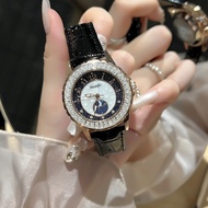 Blue Planet Sun Moon Star Diamond Waterproof Ladies Watch