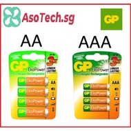 GP EkoPower Rechargeable Battery AA / AAA 4pcs/card 1000mAh / 600mAh 1.2V