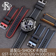 อุปกรณ์เสริมสายนาฬิกายางซิลิโคนเหมาะสำหรับ G-SHOCK คาสิโอ GST-B100/S110/120/W300/S310