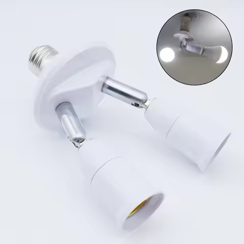220V 60W E27 TO E27 Lamp Bulb BASE Lamp Bases Adapter Splitter Holder 1 to 2/3 Adjustable Socket for