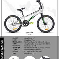Sepeda BMX 20 United Jumper Race Alloy Frame
