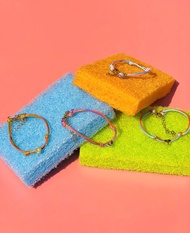 餅乾手鍊 • 字母訂製手鍊 18K金 • inicial金墜飾