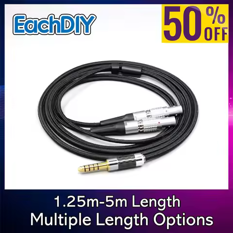 Soft Nylon 6.5mm XLR Super OFC Earphone Cable For Focal Utopia Fidelity Circumaural Headphone Headse