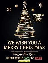 We Wish You a Merry Christmas | Sheet Music EASY to HARD | 7 Versions: Level from Beginner to Advanc