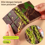Chocolate Dubai Mini Small Weight 85gr Chocolate Dubai Pistachio Kunafa Crunchy Viral Snack Kunafa C
