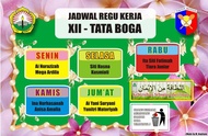 Banner Jadwal Regu Kerja Kelas | Jadwal Piket Kelas | Jadwal Piket Kebersihan Kelas ukuran 80 x 100