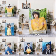 Kim Seok Jin Flannel Blanket BTS Jin Soft Comfortable Warm Bed Blanket Air Conditioning Blanket Offi