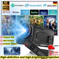 📽️2025upgraded model📺HY320 Portable Projector Ultra-HD auto focus, with HDMI Android11 phone wireles