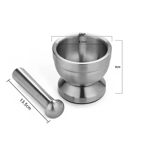 Stainless Steel Garlic Masher Garlic Spice Grinder Pharmacy Herbal Bowl Mill Grinder Grinder Kitchen