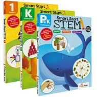 Evan Moor แบบฝึกหัดชุด Smart Start Stem ชุด3เล่ม Grade Pre K Grade K Grade 1 (ภาษาอังกฤษ) หนังสือกิจ