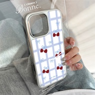 case for iphone X xsmax 11 12 13 14 15 16 Pro Max Plus Series Bow pattern transparent tpu phone case
