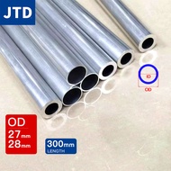 JTD aluminum pipe outer diameter 27mm 28mm length 300mm Hollow straight round aluminuim tube piping