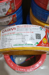 100 mét Dây điện đơn Cadivi dây cáp điện đơn Cadivi CV 1.5 CV 2.0 CV 2.5 CV 3.5 CV 4.0 lõi đồng bọc 