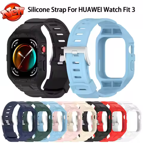 Silicone Band For Huawei Watch Fit 3 Strap Smart Watch Soft One piece watch Bracelet For HUAWEI Fit3