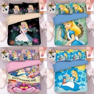 愛麗絲 床單套裝 alice 時間兔 迪士尼公主 床上用品 愛麗絲夢遊仙境 妙妙貓 生蠔bb 床笠 枕頭袋 被套 禮物 公仔 白兔