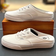 US Men 7.5 / Women 9 / 25.5 cm - VANS Authentic Mule White VN0A54F7QLZ1 US Mens Womens Size Shoes Sl