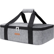 LUNCIA Insulated Single Decker Casserole Carrier, Lasagna Lugger Tote Keeps Food Hot or Cold, Therma