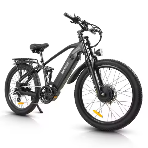 cmacewheel AL26 MAX Dual drive electric bicycle 1900w, 48V/18ah electric bicycle, 26 * 3.0 "tire ele