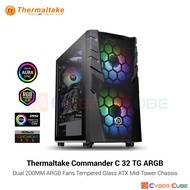 [ CLEARANCE ] Thermaltake Commander C32 TG ARGB Edition -- Dual 200MM ARGB Fans Tempered Glass ATX M