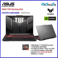 Asus TUF A16 FA607N-UGRL068W 16" FHD+ 144Hz Gaming Laptop ( R7-7445HS, 16GB, 512GB SSD, RTX4050 6GB,