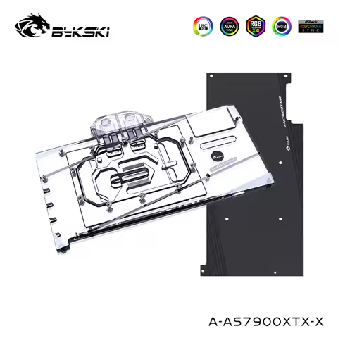 Bykski Water Block Serve For ASUS TUF Gaming Radeon RX 7900 XTX/XT OC Graphics Card Cooler With Back
