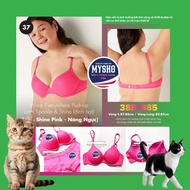 [Size 38B/B85 - 37] Wear Everwhere Push-up Lace Sparkle Premium Women's Bra & Shine, Push-up-Pink