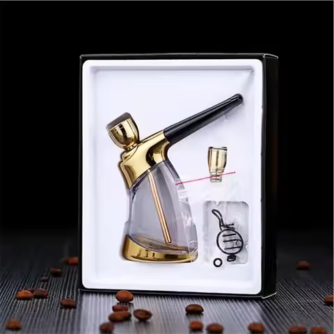 Healthy Water Smoking Pipe Bottle Portable Tobacco Smoking Pipes Metal Tube Cigarette Filter Gift Fo