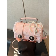 Polka dot bag, small sling bag, small handbag, cylinder sling bag, cylinder shape