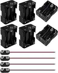 8Pcs Set 6 x 1.5V AA Thicken Battery Holder and I Type Standard Snap Connector Kit 12 Volt Thicken P