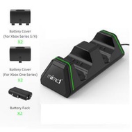MIMD（Xbox Series X相容）無線手製觸點充電器電池套裝（黑色）