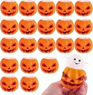20 Pcs Halloween Squishy Pumpkin Squishy Ball Squeeze Ball Toys Ghost Bat Squishy Fidget Anxiety Relief Toys Fidget Stress Balls Sensory Toys for Halloween Party Favors Gifts