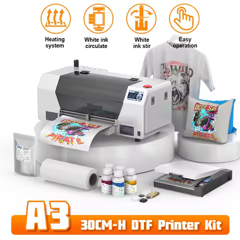 A3 XP600 DTF Printer A3 DTF Printer ImpresoraTransfer Printer with Oven for Shirts Jeans Hats Bags T