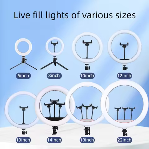 16cm/26cm/30cm Selfie Ring Light Photography Fill Light Led Ring Lamp Ringlight for Video Recording 
