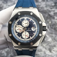 Aibi Royal Oak Offshore Men's Watch Platinum Material Ceramic Ring Blue Surface 26401PO Watch Diameter 44 Audemars Piguet