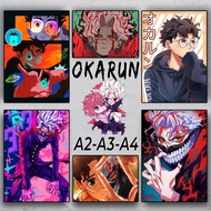 Okarun - Anime Poster A2 A3 A4 - Wall Sticker | Takakura Ken | Ayase Momo | Dandadan