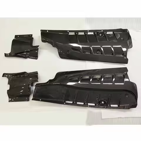 For Ferrari F430 Coupe Real Carbon Fiber Replace Engine Bay Side Panel Cover Kit (Base/Scuderia)