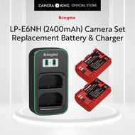 [KingMa] LP-E6NH 2400mAh Replacement Battery Set / Ultra Fast Dual Charger for Canon Camera using LP