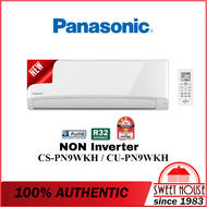 [READY STOCK] PANASONIC AIRCOND CS-PN9WKH / CU-PN9WKH 1.0 HP STANDARD NON-INVERTER R32 AERO SERIES A