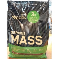 ON Serious Mass 12lb with Extra 3g CREATINE!! Mass gainer, Muscle builder. (Expire: 9 Sept 2024)