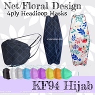 Headloop/Earloop KF94 Net design Checkered 4PLY Masks Premium Quality