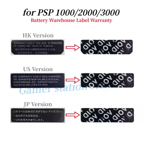 1/5/10/20/50/100PCS For PSP Console US/HK/JP Version Warranty Seal Label Stickers Replacement For PS