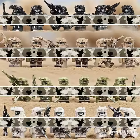 2025 Military Building Blocks Figures Set - Special Forces Camo Commando, Army Soldiers Role Play To