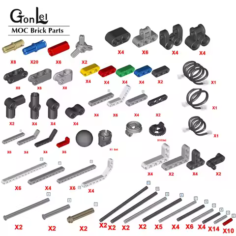 Technical Bricks Beams Wheels Tyres Axles Pinks Bush Parts NXT Cable Connectors fit for Robot EV3 45