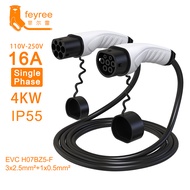 Feyree EV สายชาร์จประเภท 2 16A 32A 4KW 8KW 11KW 22KW สำหรับยานพาหนะไฟฟ้า EV สายชาร์จสำหรับ Ora Good 