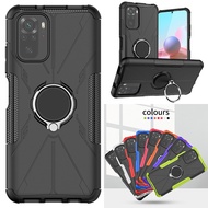 Xiaomi Redmi Note 10 Note 10S Redmi Note 10 Pro 4G 5G Luxury Hybrid Armor Shockproof Phone Case Car Magnetic Ring Holder Stand Cover