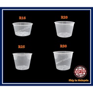 CB Ware R12 R16 R20 R25 R30 [10pcs] / Round Food Container With Lid / Round Plastic Container / Tupp